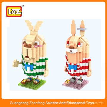 plastic rabit building block toy,mini action figure for children